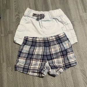 Baby Blue Shorts , Blue with pink and white